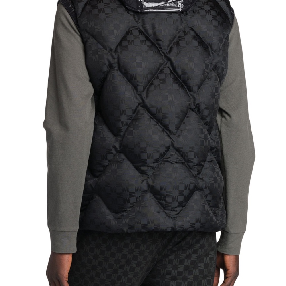 Moncler Kita Logo Print Nylon Vest Black Sm 1 - Picture 13 of 14